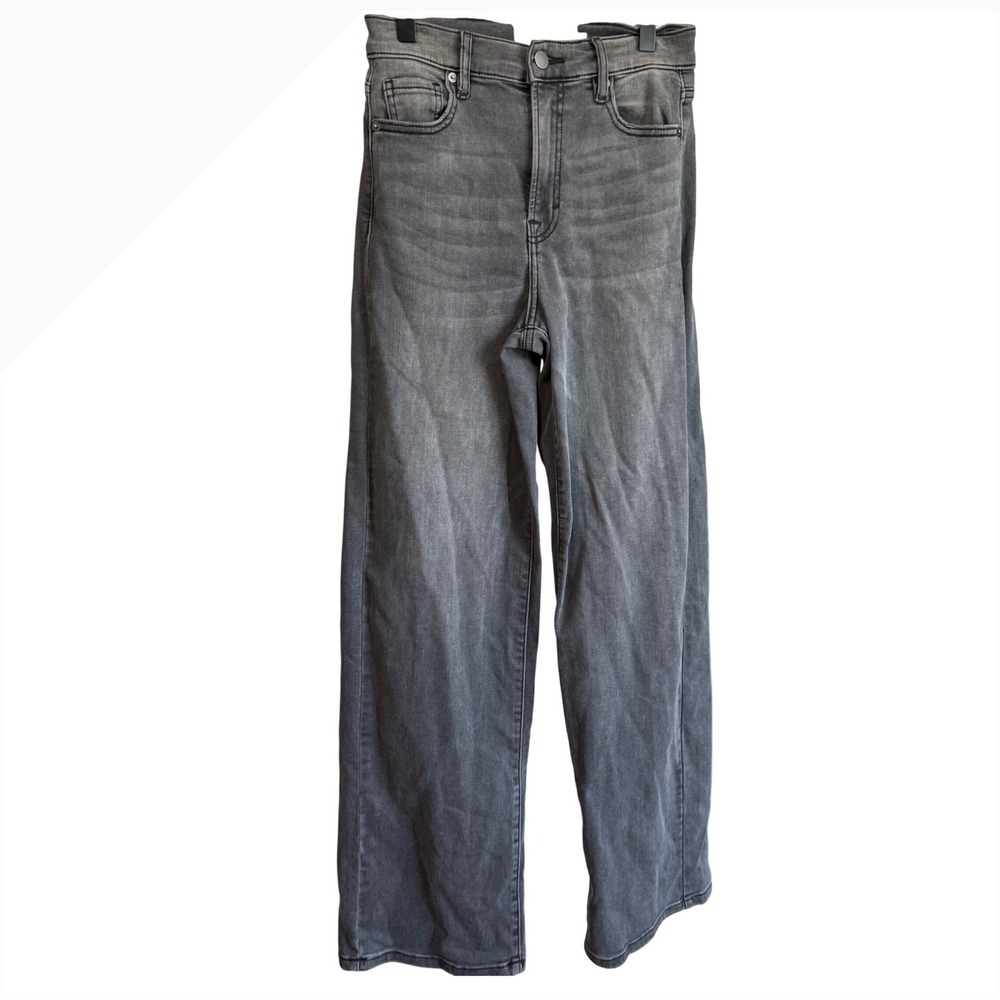 VICI Streetwear Wide Leg Jeans High Rise Faded Black 25 Excellent VC9103D-BLK